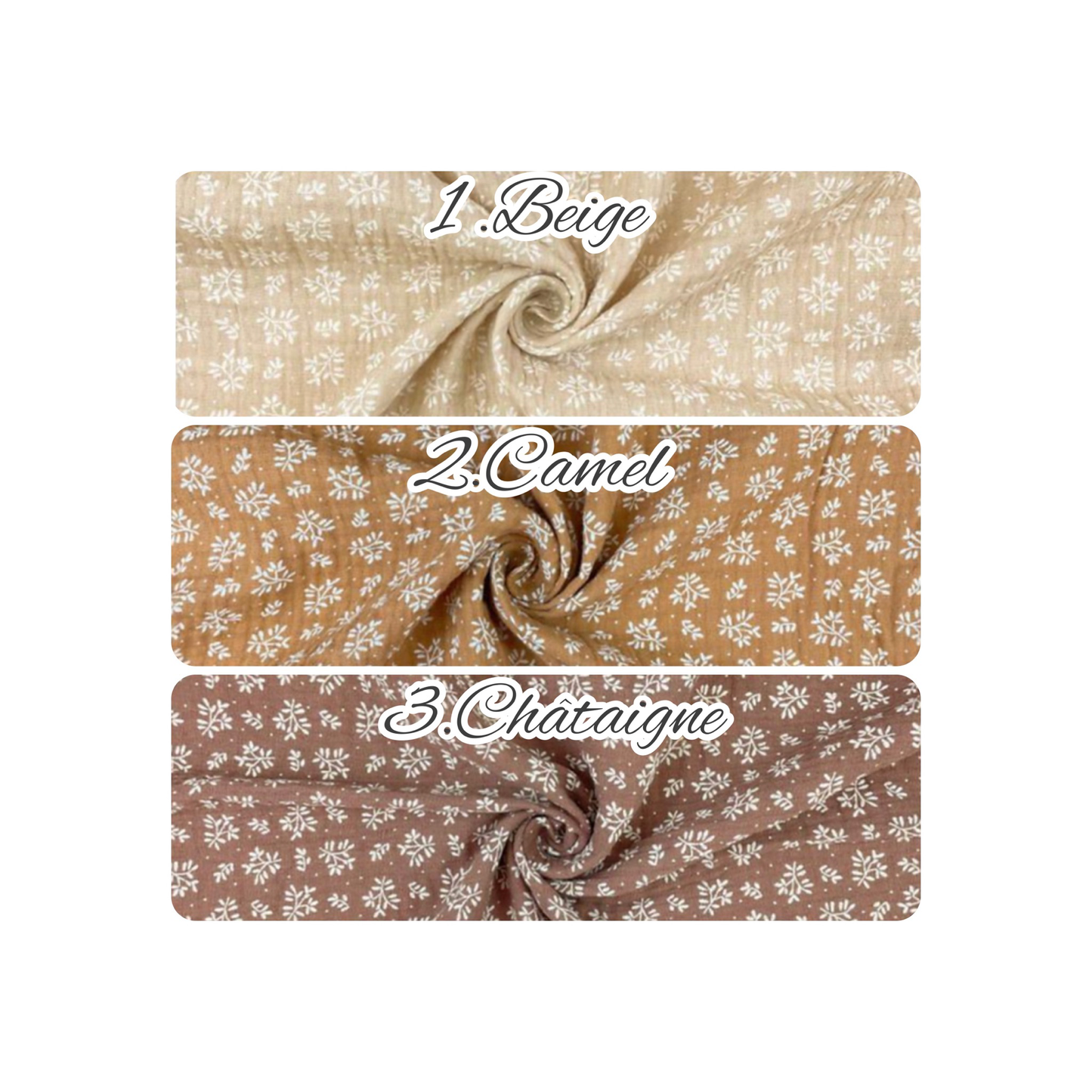 Lot 2 langes bébé en Gaze de coton - 3 coloris
