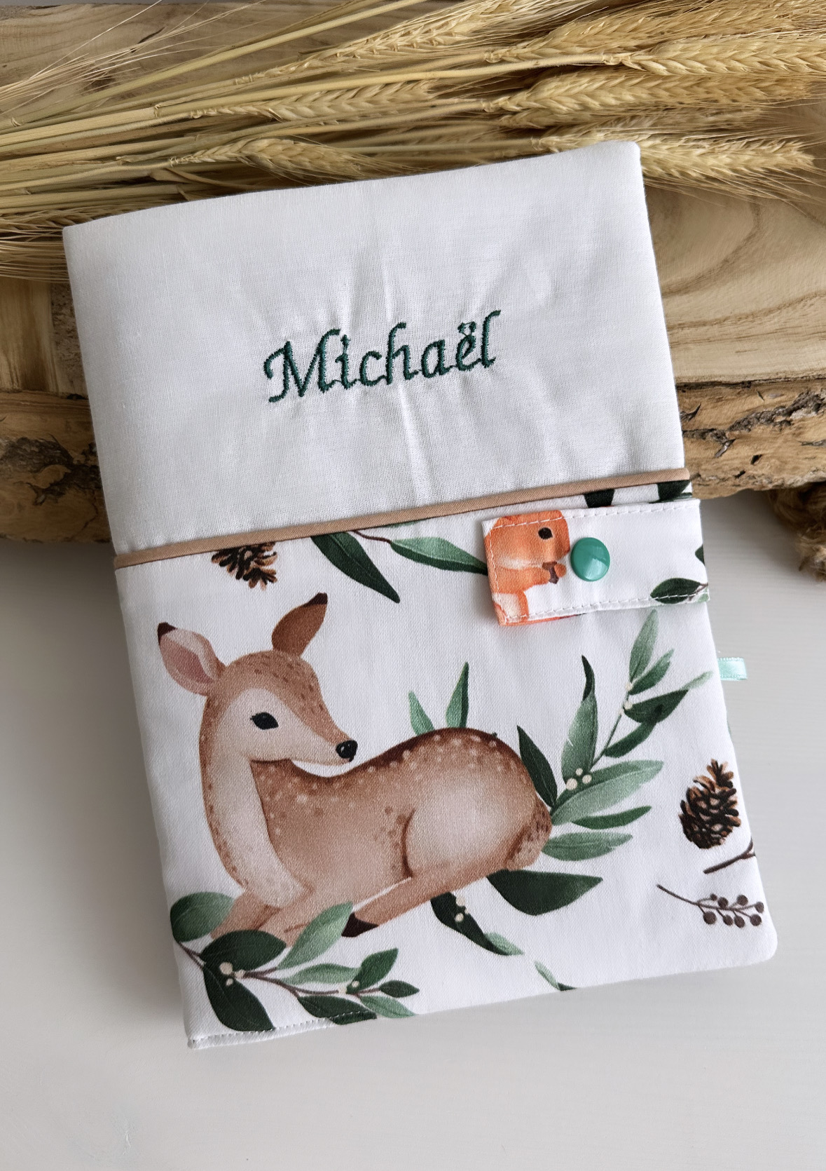 Protège carnet de santé avec finition Jungle