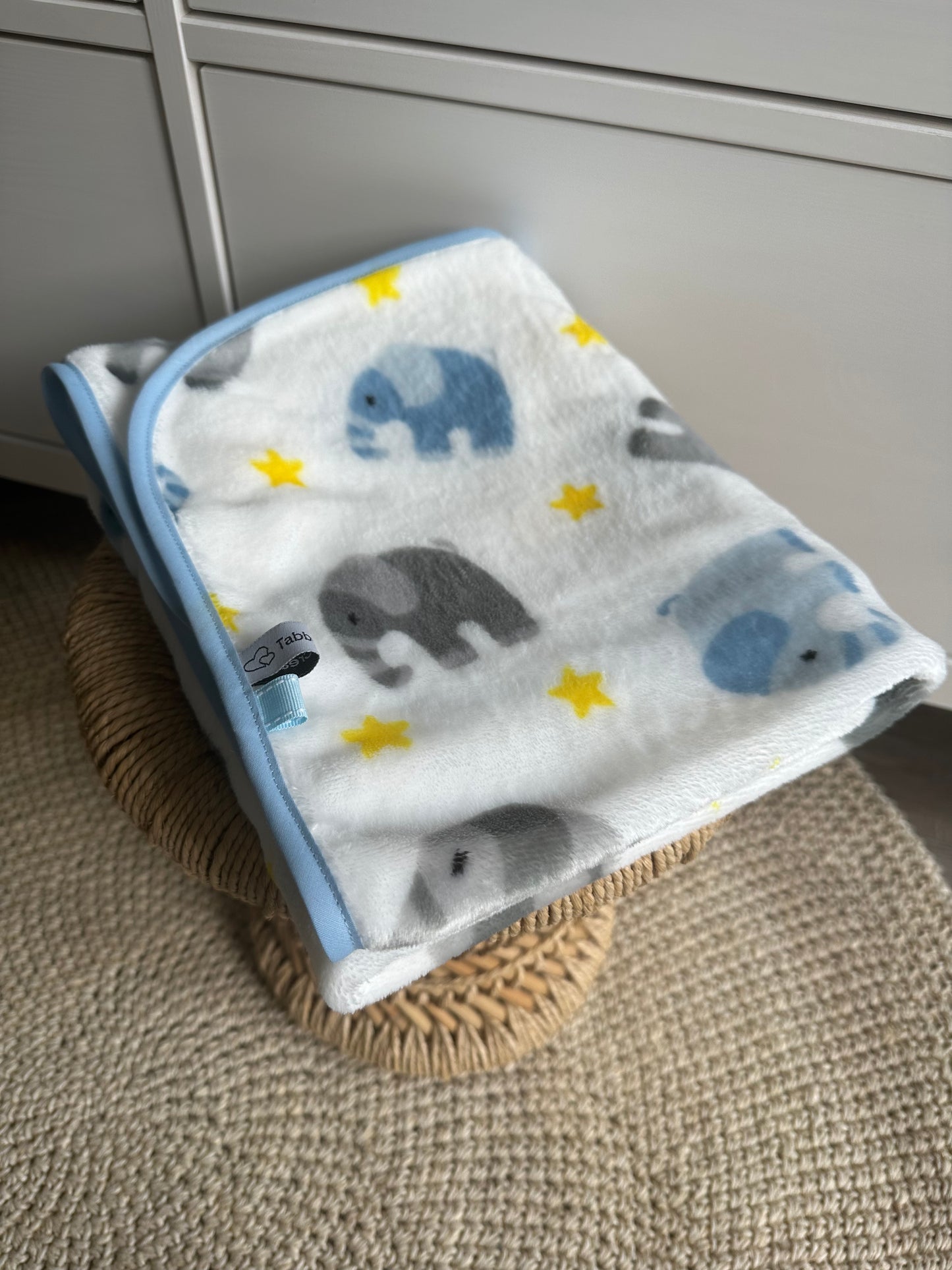 Couverture douillet pour bébé motifs éléphants 🐘