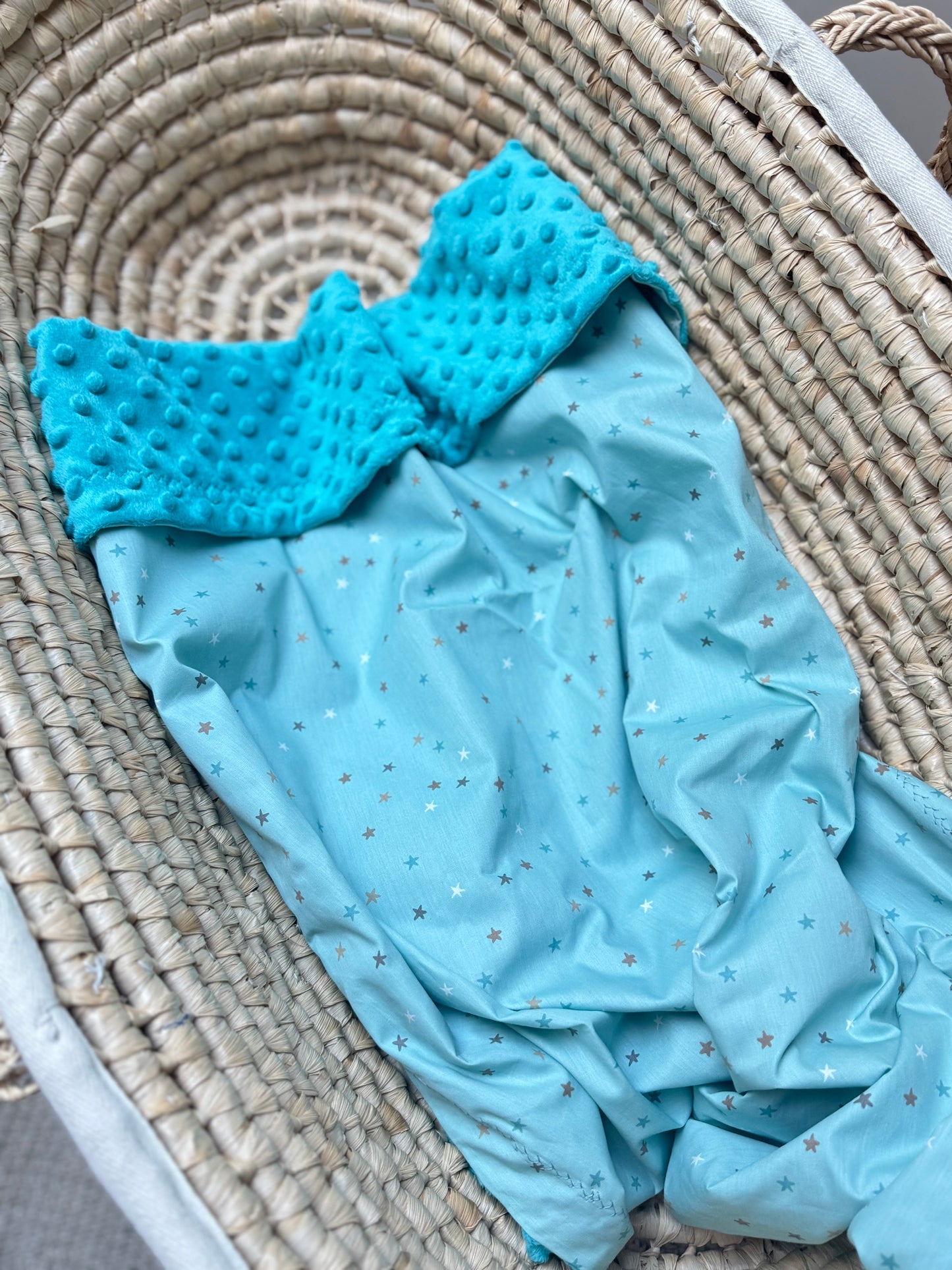 Couverture pour bébé bi-matière  étoiles ⭐️ Nouveautés choix 3 coloris Minky