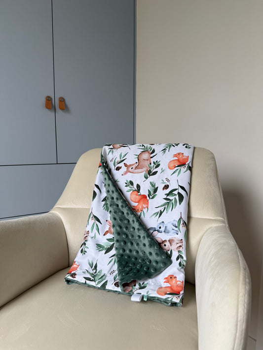 Couverture Bébé Bi-face motifs animaux