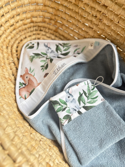 Cape de bain bébé + Gant toilette ❤️Nouveauté