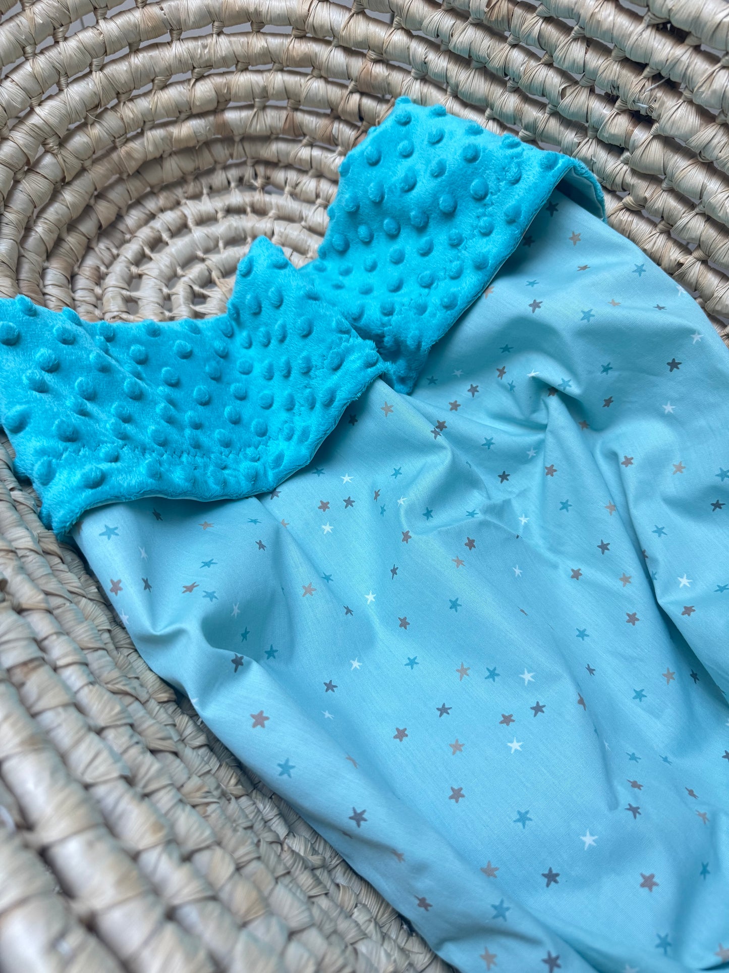 Couverture pour bébé bi-matière  étoiles ⭐️ Nouveautés choix 3 coloris Minky