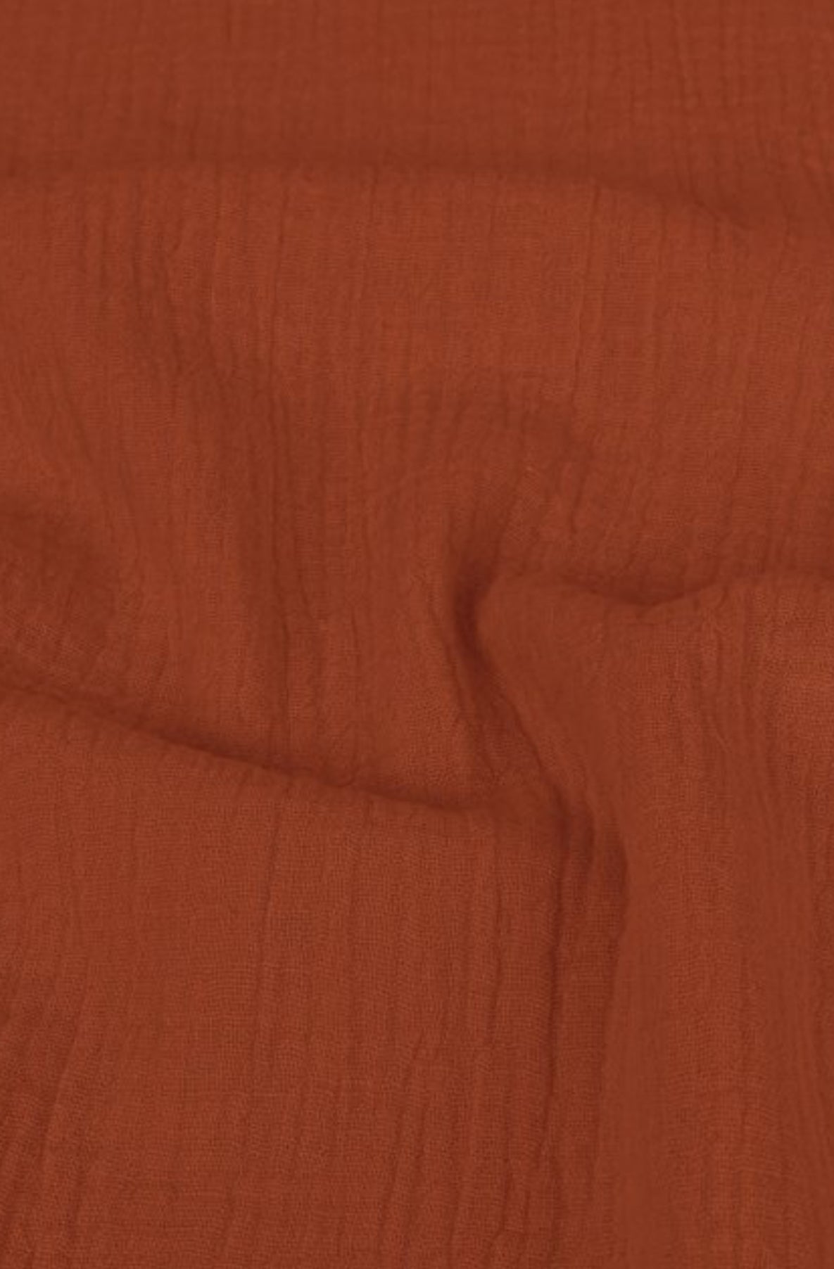 Tissu double gaze de coton coloris teracotta