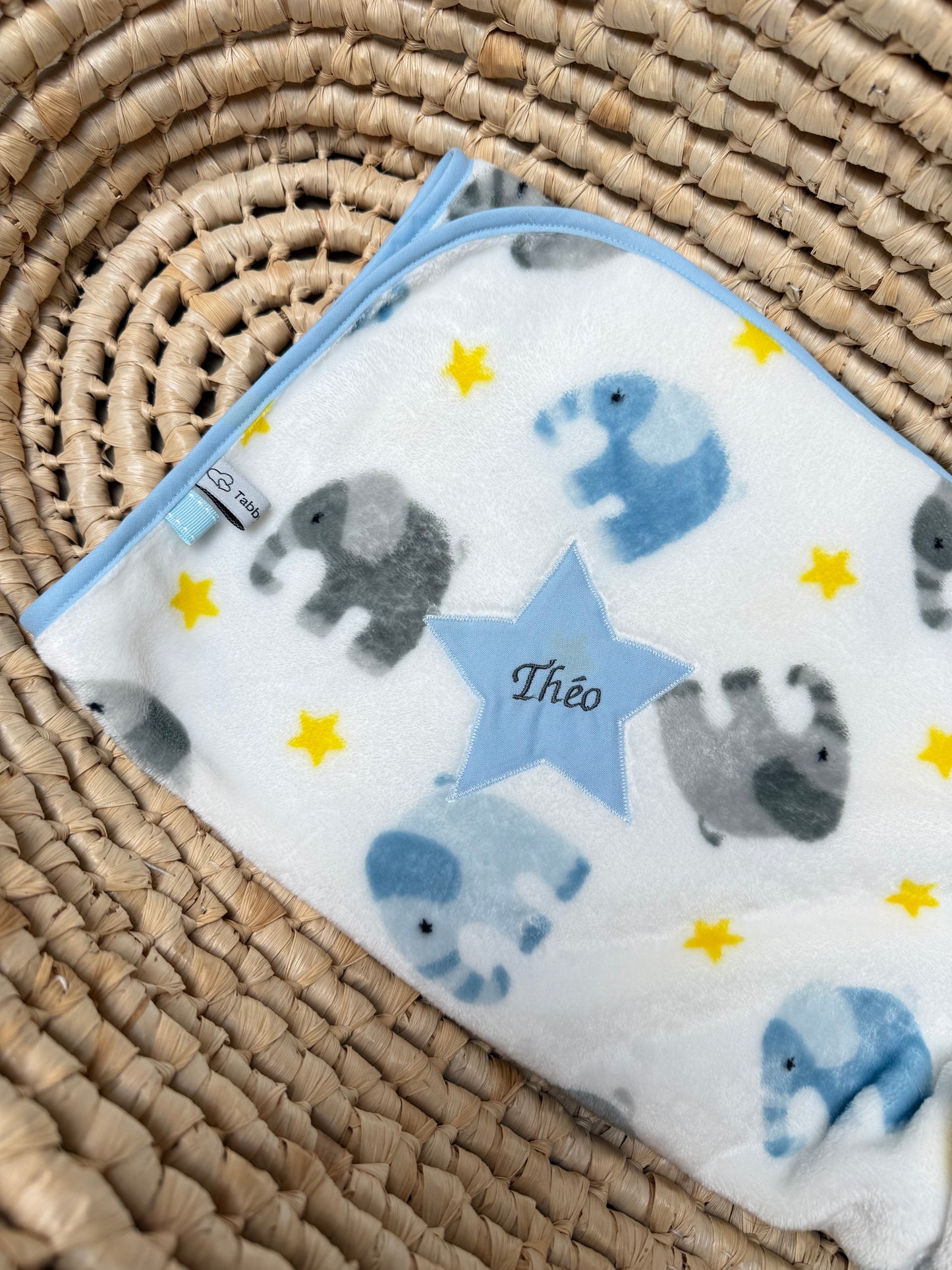 Couverture douillet pour bébé motifs éléphants 🐘