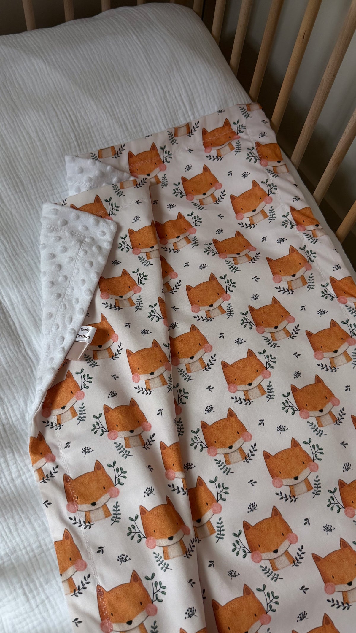Couverture bébé - Satin de coton & Minky