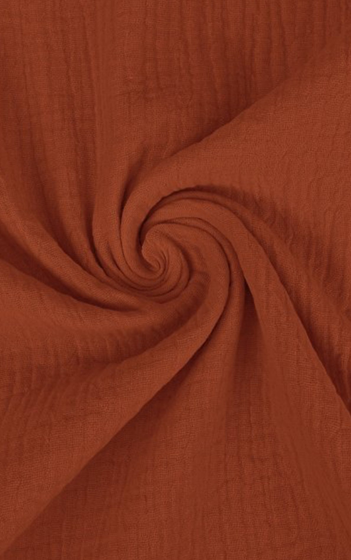 Tissu double gaze de coton coloris teracotta
