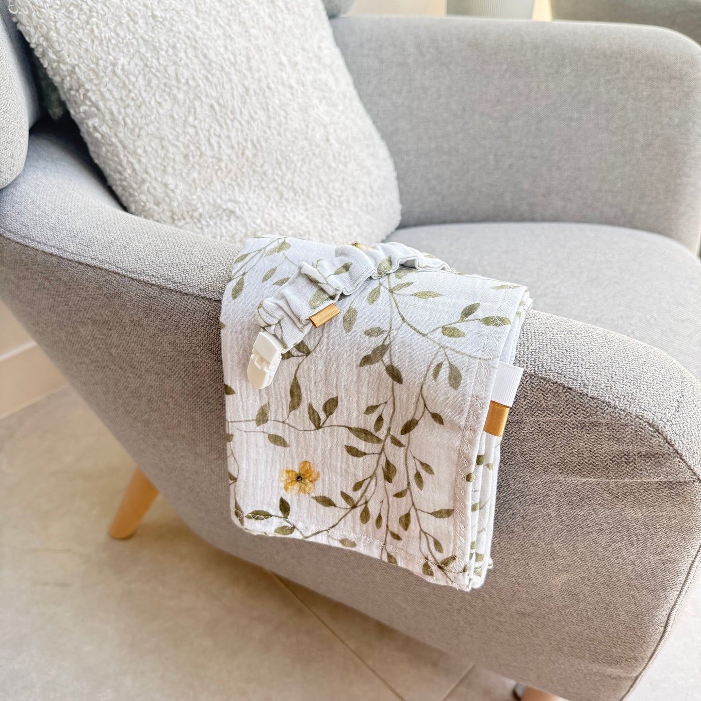 Coffret lange en gaze de coton + attache tétine