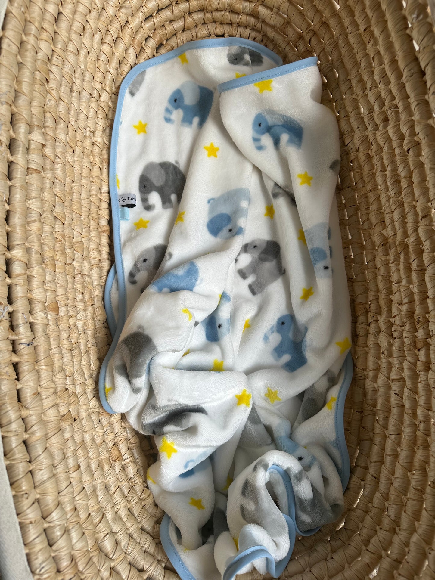 Couverture douillet pour bébé motifs éléphants 🐘