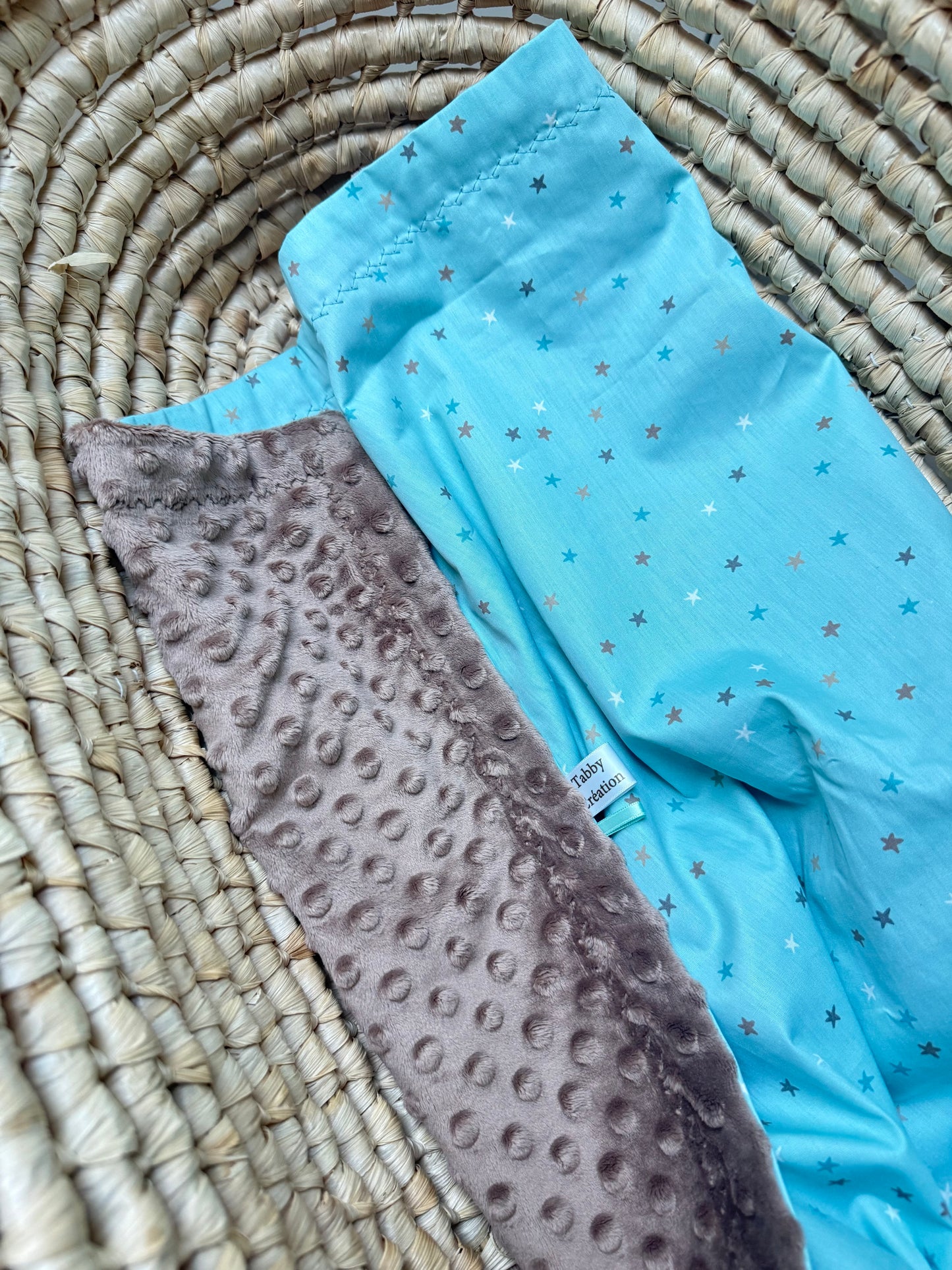 Couverture pour bébé bi-matière  étoiles ⭐️ Nouveautés choix 3 coloris Minky