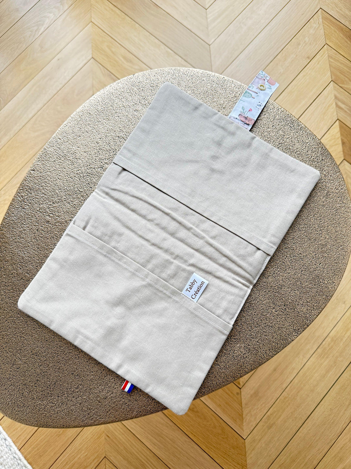 Protège Carnet Santé Animaux Personnalisé - Gaze Beige