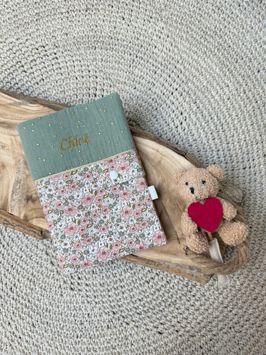 Protège Carnet de Santé & finition lurex - gaze 3 coloris