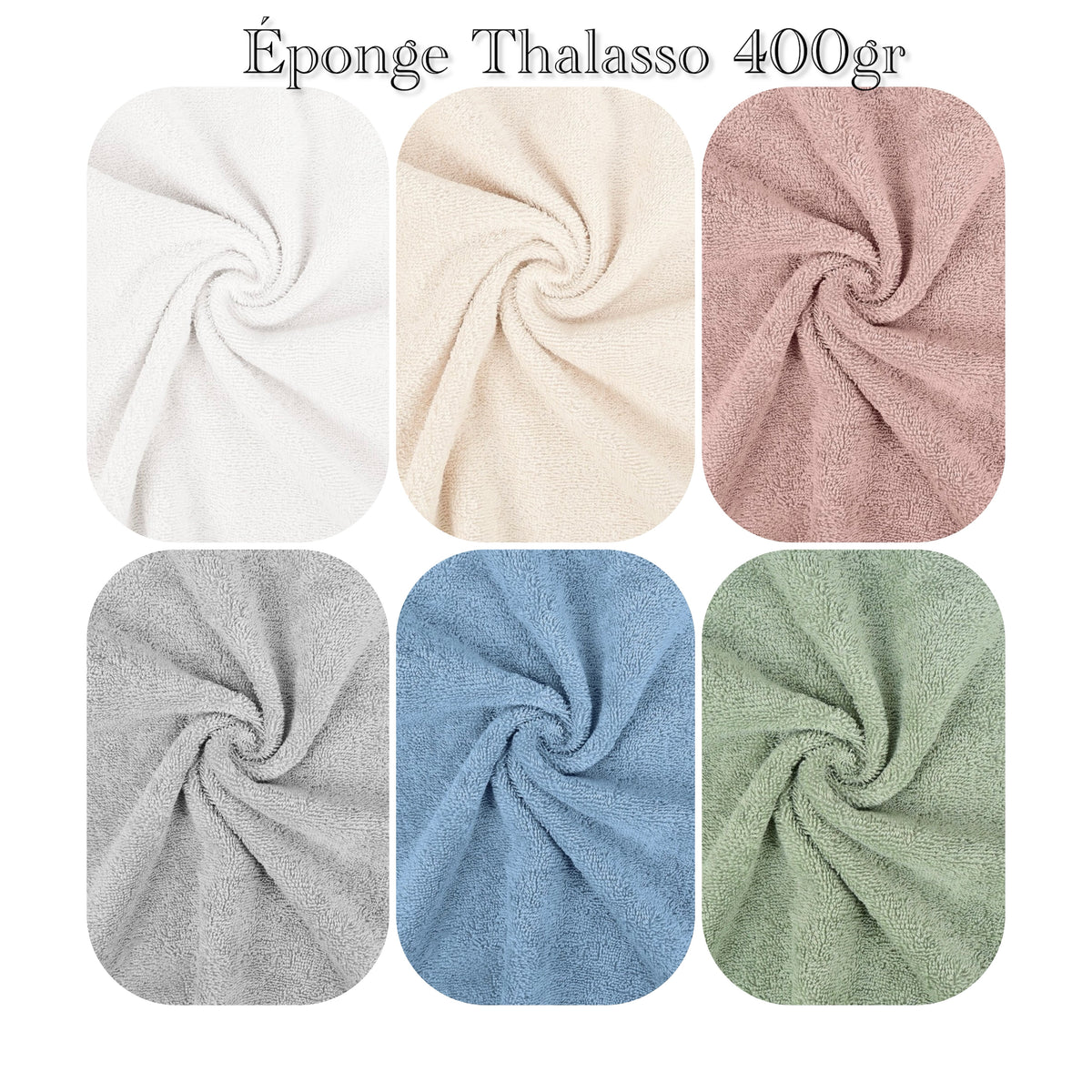 Tissus Éponge uni Thalasso & 6 coloris au choix