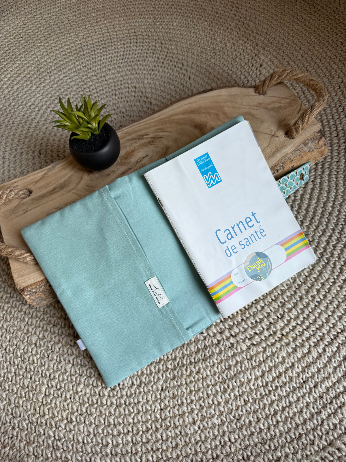 Protège carnet de santé & motif eventail -7 coloris