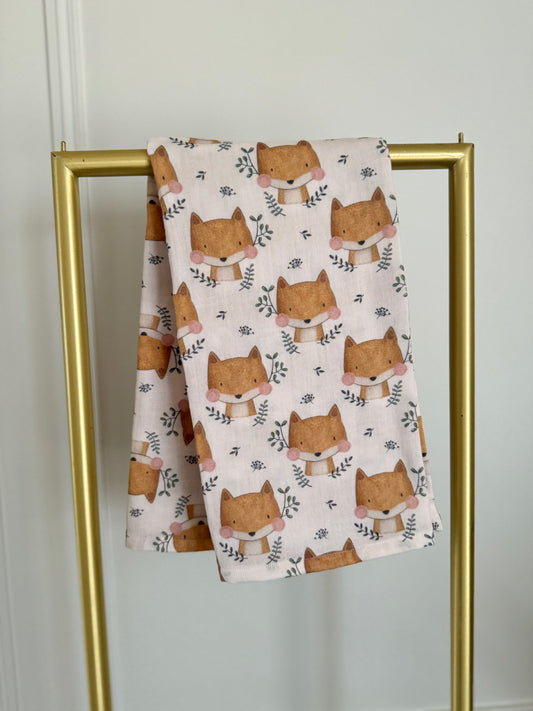 Lange pour bébé en gaze de cotons motifs renards 🦊