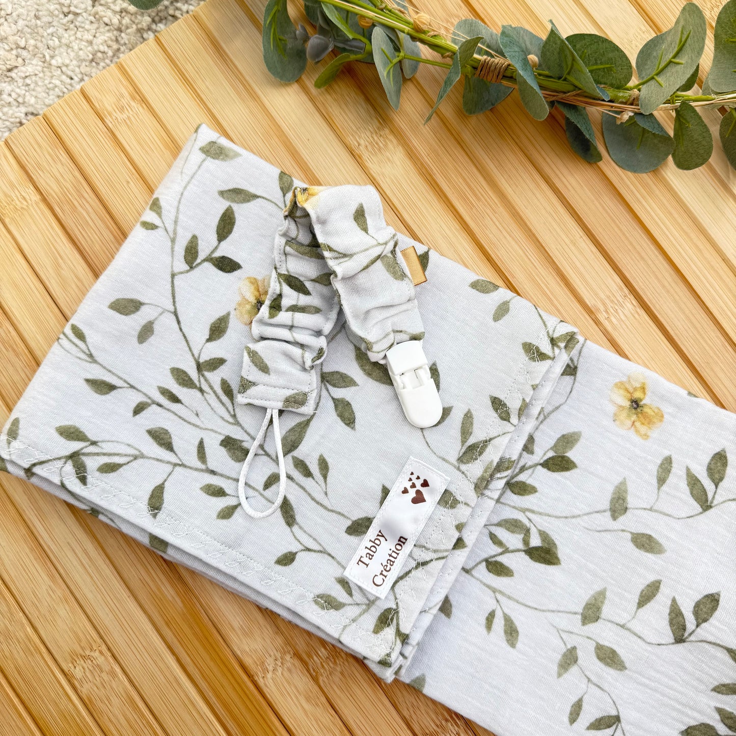 Coffret lange en gaze de coton + attache tétine