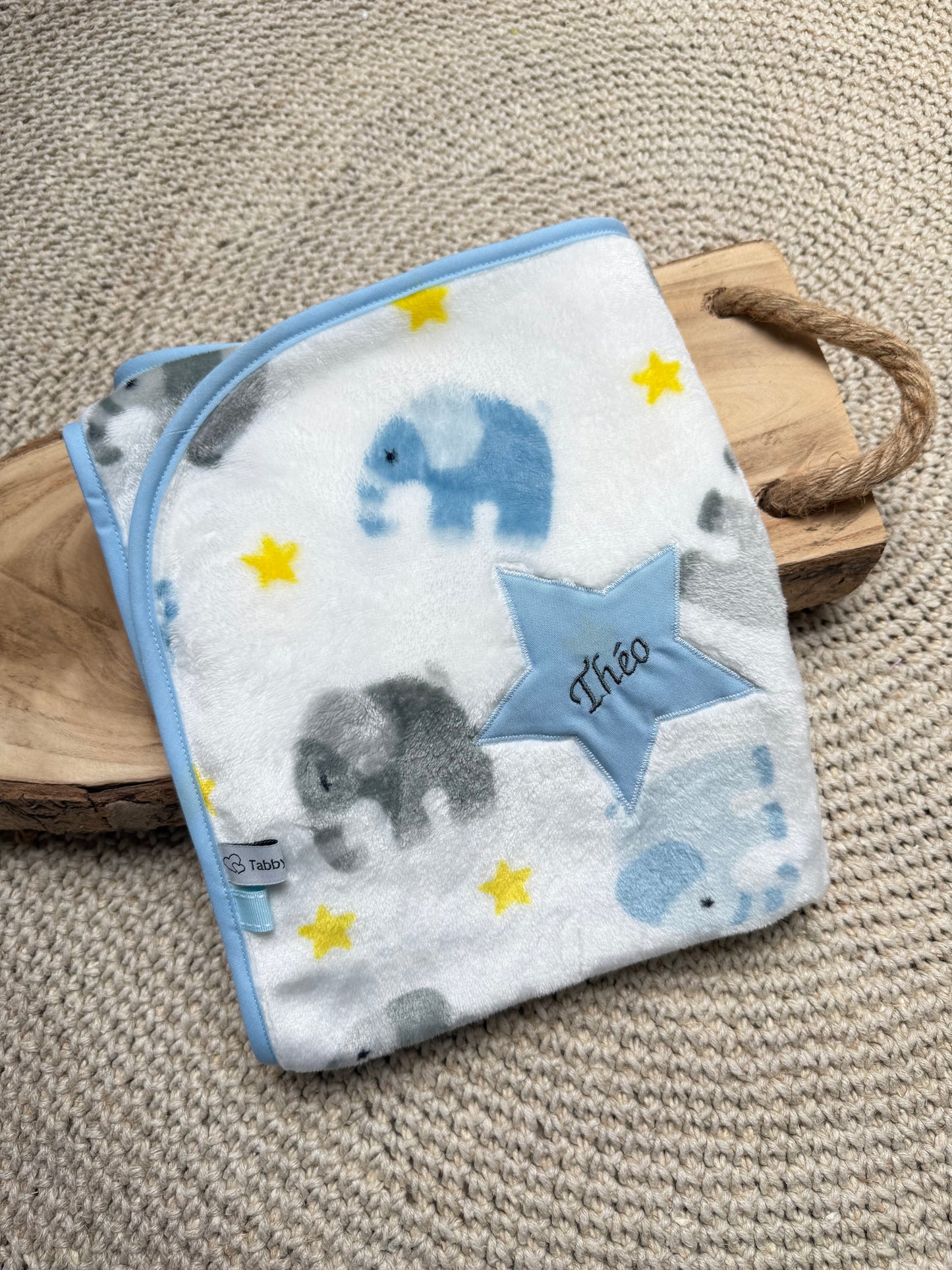 Couverture douillet pour bébé motifs éléphants 🐘