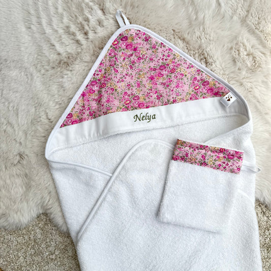 Cape de Bain Bébé Liberty of London + Gant - 2 Tailles