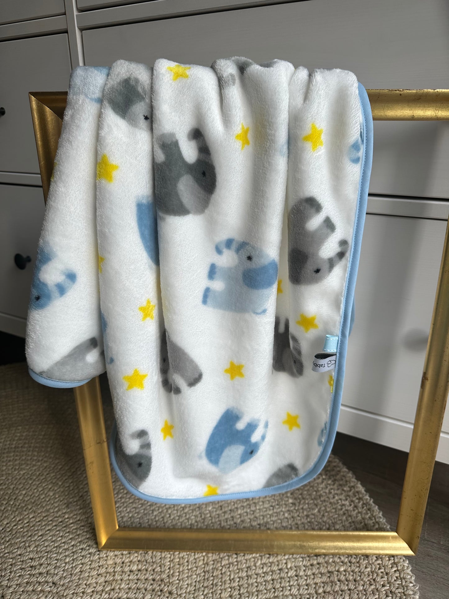 Couverture douillet pour bébé motifs éléphants 🐘