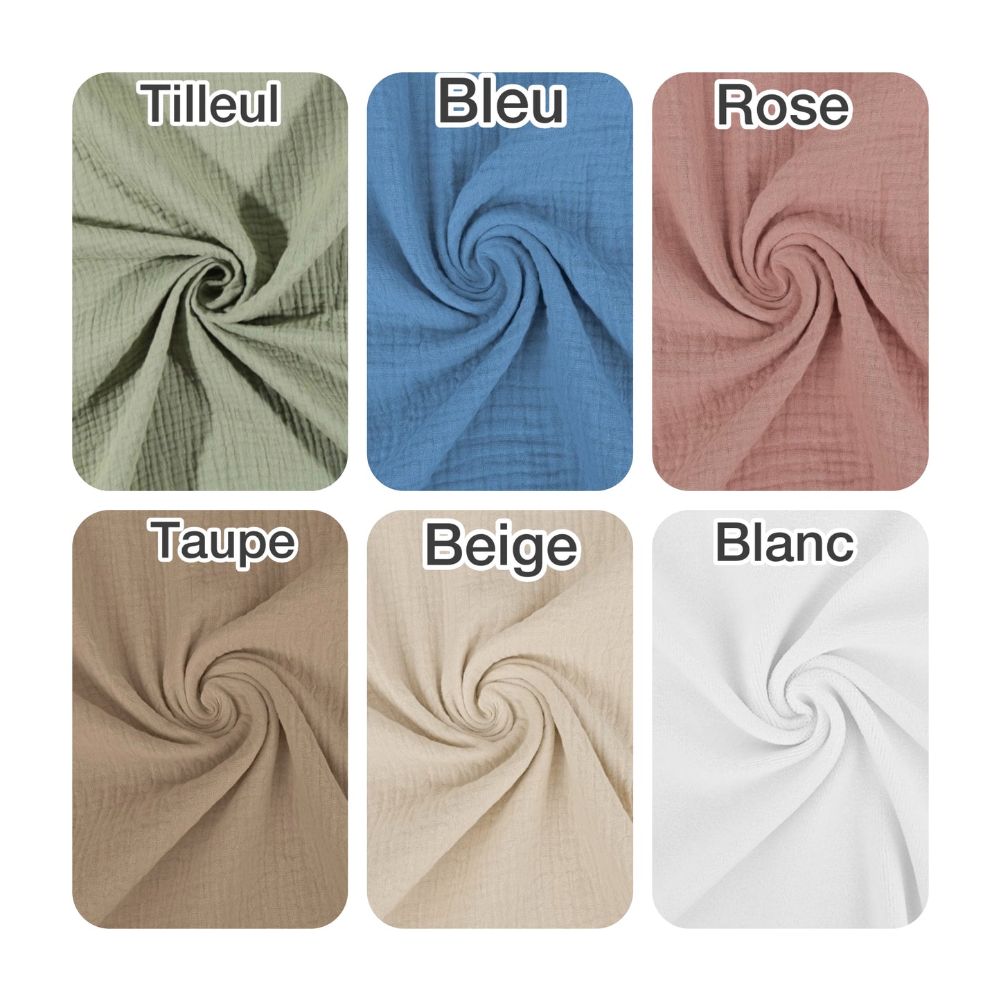 Doudou gaze de coton- motif lune