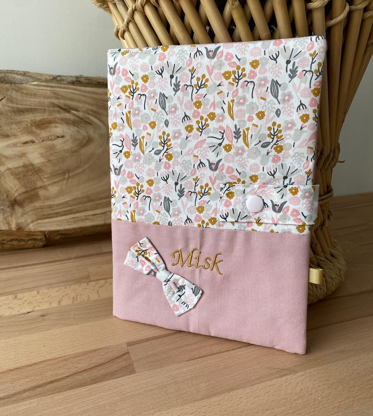 Protège carnet de santé bi tissu
