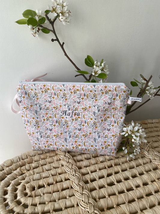 Trousse de toilette fleuri