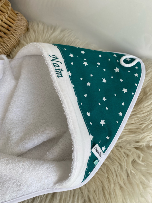 Cape de bain bébé Vert Étoiles 🌟