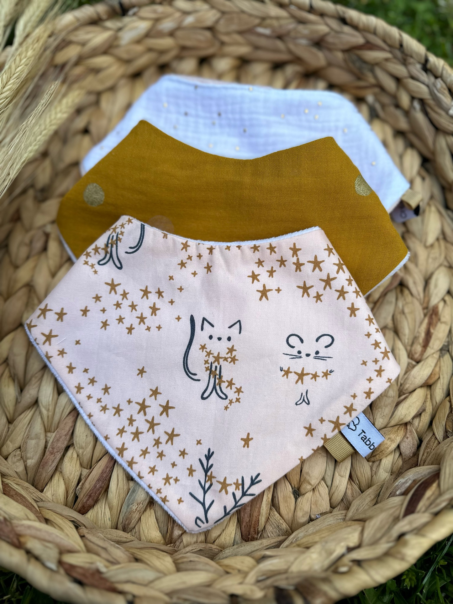 Lot 3 Bavoirs Bandana Chat ⭐️PROMO