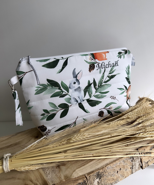 Trousse de toilette matelassé à motifs Jungle